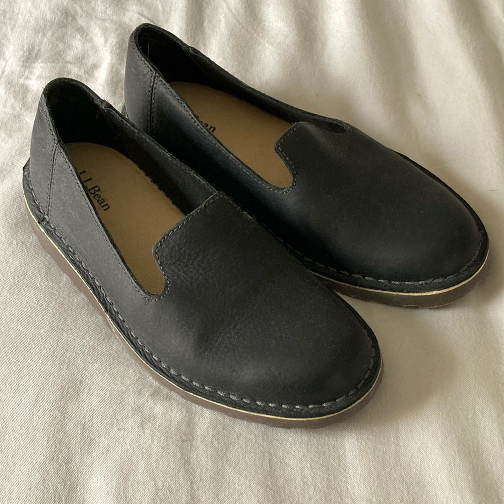 L.L. Bean Women’s Classic Black Slip-On Loafers, size 7.5, NWOT